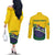 Personalized Brazil Couples Matching Off The Shoulder Long Sleeve Dress and Long Sleeve Button Shirt Toco Toucan Tropical Vibes - Wonder Print Shop