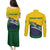 Personalized Brazil Couples Matching Puletasi and Long Sleeve Button Shirt Toco Toucan Tropical Vibes - Wonder Print Shop