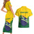 Personalized Brazil Couples Matching Short Sleeve Bodycon Dress and Hawaiian Shirt Toco Toucan Tropical Vibes - Wonder Print Shop