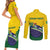 Personalized Brazil Couples Matching Short Sleeve Bodycon Dress and Long Sleeve Button Shirt Toco Toucan Tropical Vibes - Wonder Print Shop