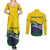 Personalized Brazil Couples Matching Summer Maxi Dress and Long Sleeve Button Shirt Toco Toucan Tropical Vibes - Wonder Print Shop