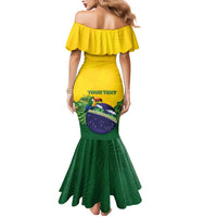 Personalized Brazil Family Matching Mermaid Dress and Hawaiian Shirt Toco Toucan Tropical Vibes - Wonder Print Shop