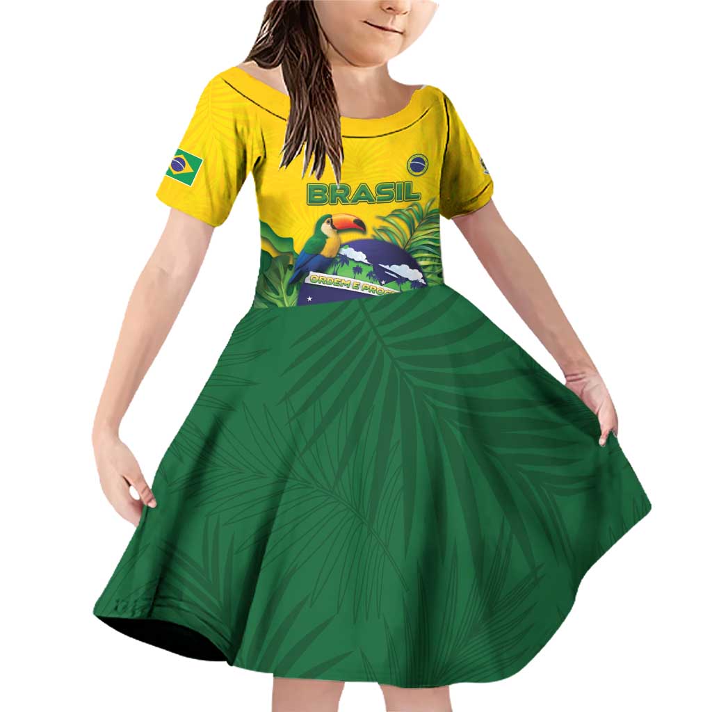 Personalized Brazil Family Matching Off Shoulder Short Dress and Hawaiian Shirt Toco Toucan Tropical Vibes - Wonder Print Shop