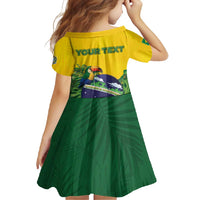Personalized Brazil Family Matching Short Sleeve Bodycon Dress and Hawaiian Shirt Toco Toucan Tropical Vibes - Wonder Print Shop