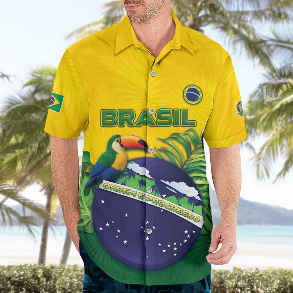 Personalized Brazil Hawaiian Shirt Toco Toucan Tropical Vibes - Wonder Print Shop