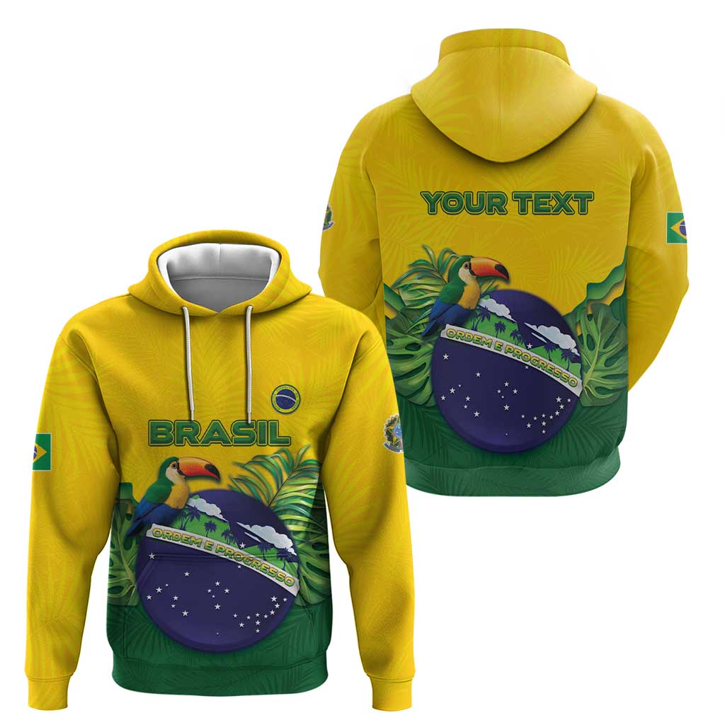 Personalized Brazil Hoodie Toco Toucan Tropical Vibes - Wonder Print Shop