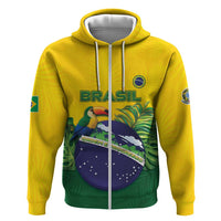 Personalized Brazil Hoodie Toco Toucan Tropical Vibes - Wonder Print Shop