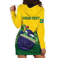 Personalized Brazil Hoodie Dress Toco Toucan Tropical Vibes - Wonder Print Shop