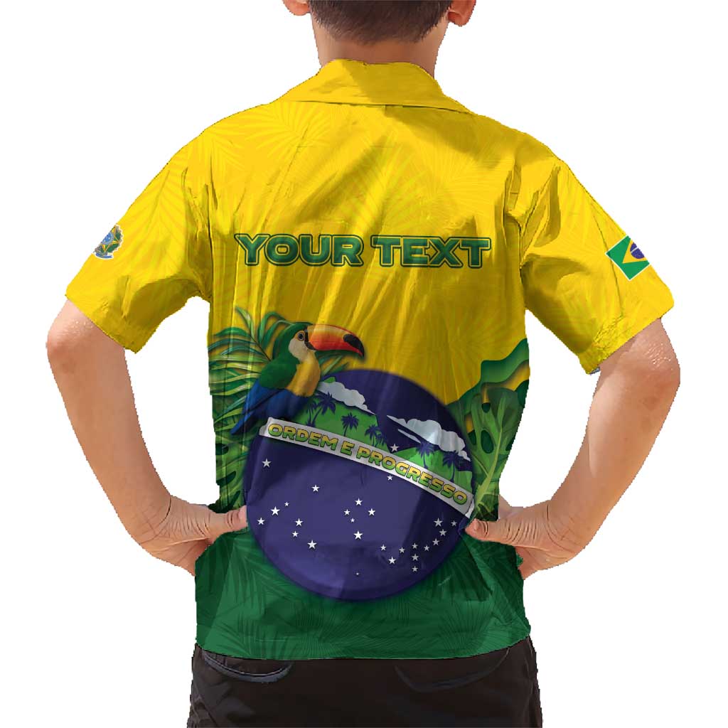 Personalized Brazil Kid Hawaiian Shirt Toco Toucan Tropical Vibes - Wonder Print Shop