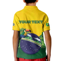 Personalized Brazil Kid Polo Shirt Toco Toucan Tropical Vibes - Wonder Print Shop