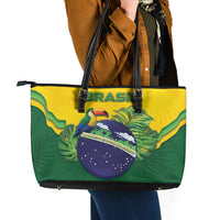 Brazil Leather Tote Bag Toco Toucan Tropical Vibes - Wonder Print Shop