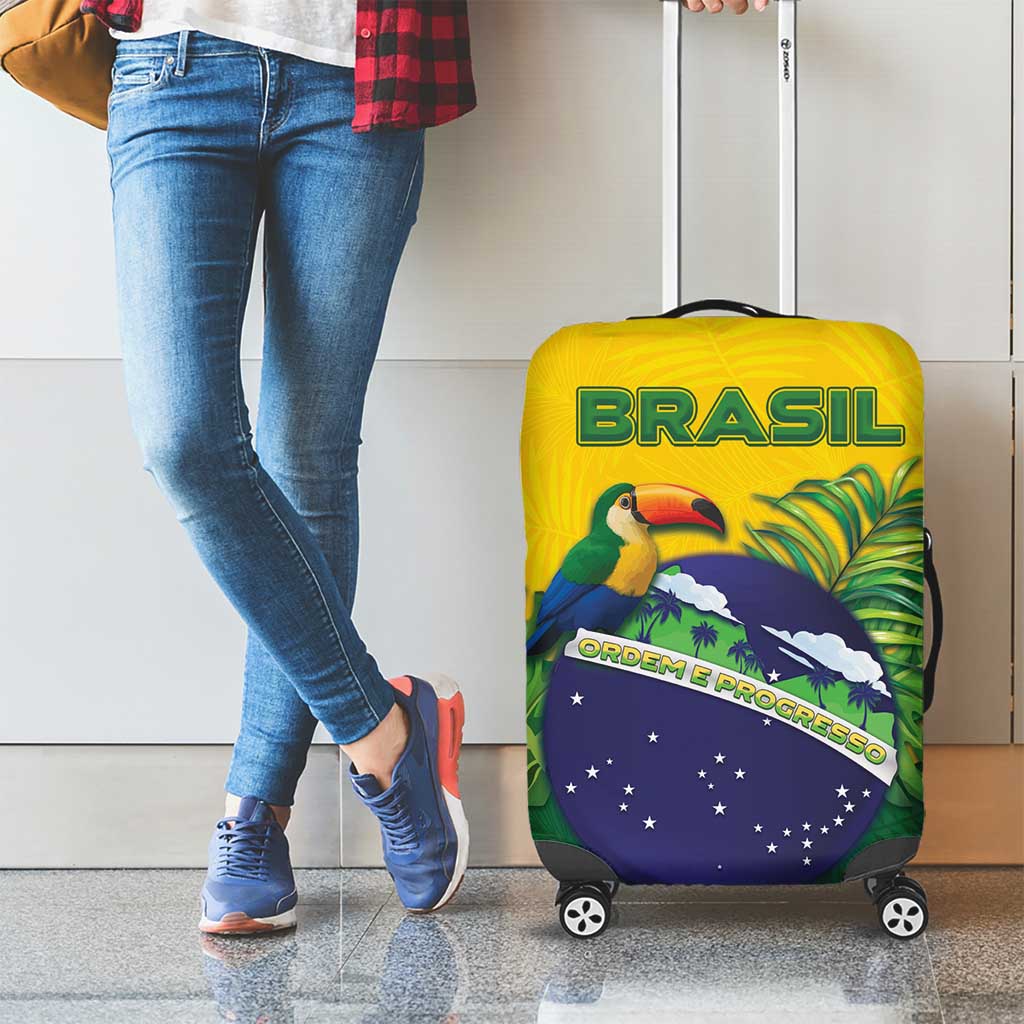 Brazil Luggage Cover Toco Toucan Tropical Vibes - Wonder Print Shop