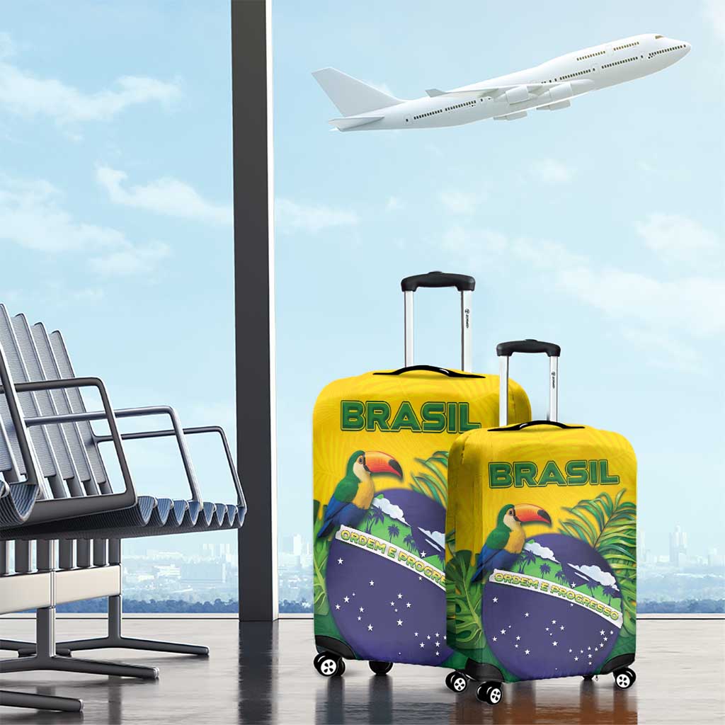 Brazil Luggage Cover Toco Toucan Tropical Vibes - Wonder Print Shop