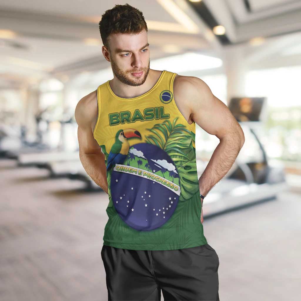 Personalized Brazil Men Tank Top Toco Toucan Tropical Vibes - Wonder Print Shop