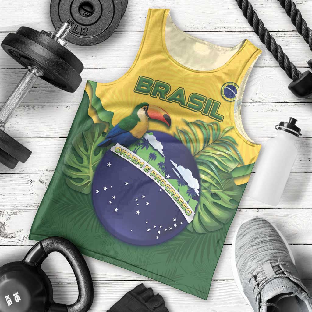 Personalized Brazil Men Tank Top Toco Toucan Tropical Vibes - Wonder Print Shop