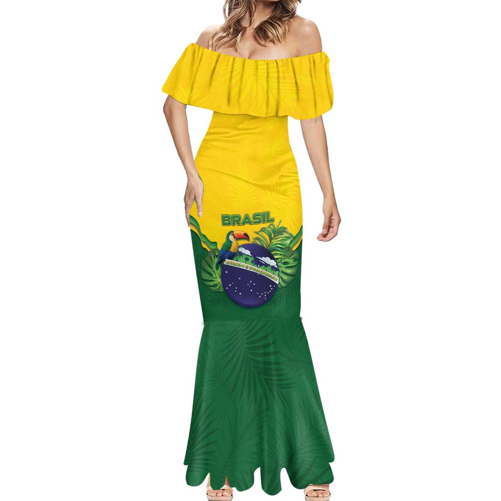 Personalized Brazil Mermaid Dress Toco Toucan Tropical Vibes - Wonder Print Shop
