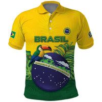 Personalized Brazil Polo Shirt Toco Toucan Tropical Vibes - Wonder Print Shop