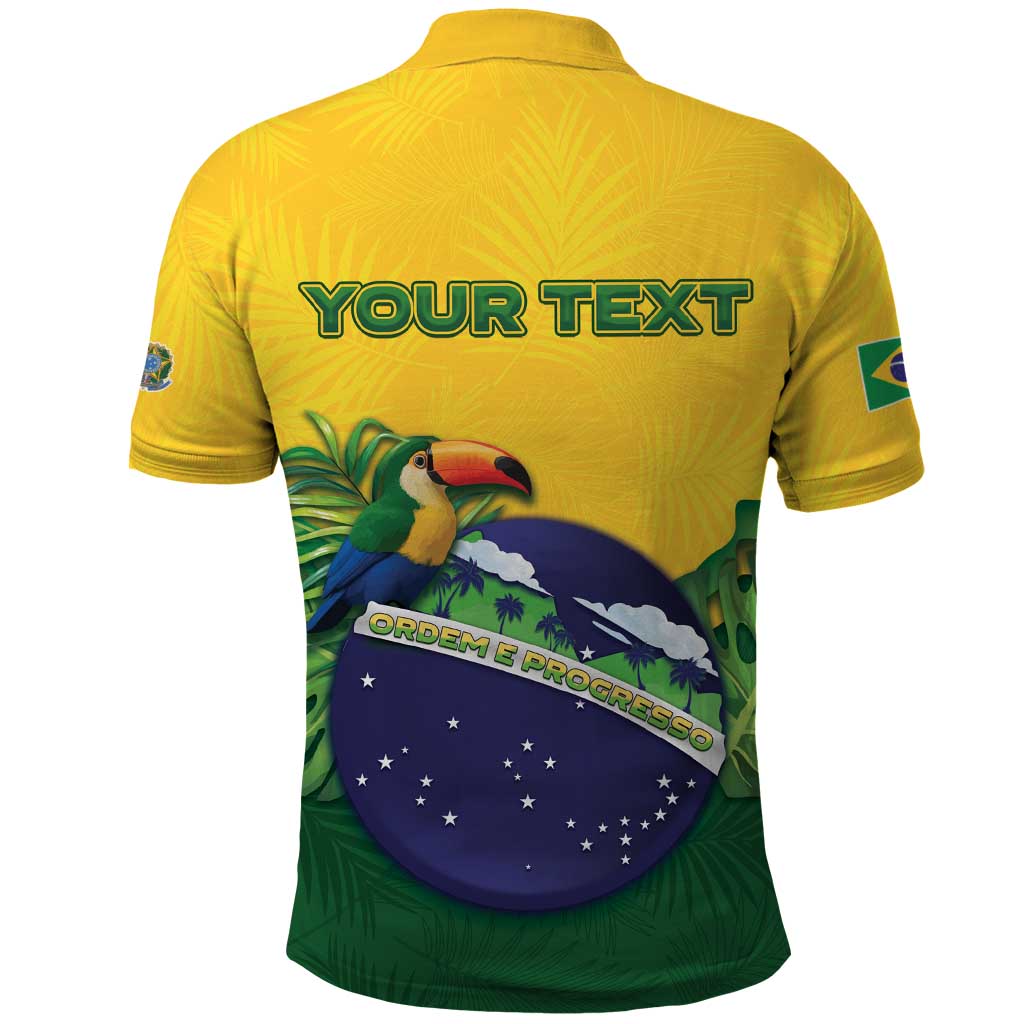 Personalized Brazil Polo Shirt Toco Toucan Tropical Vibes - Wonder Print Shop