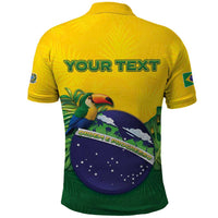 Personalized Brazil Polo Shirt Toco Toucan Tropical Vibes - Wonder Print Shop