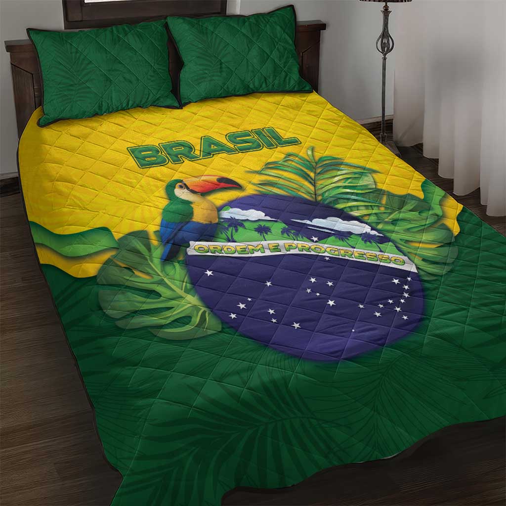 Brazil Quilt Bed Set Toco Toucan Tropical Vibes - Wonder Print Shop
