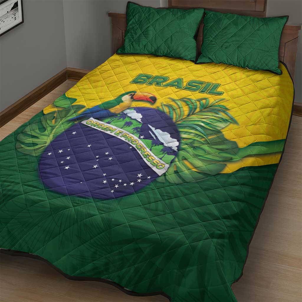 Brazil Quilt Bed Set Toco Toucan Tropical Vibes - Wonder Print Shop