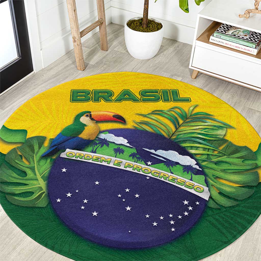 Brazil Round Carpet Toco Toucan Tropical Vibes - Wonder Print Shop