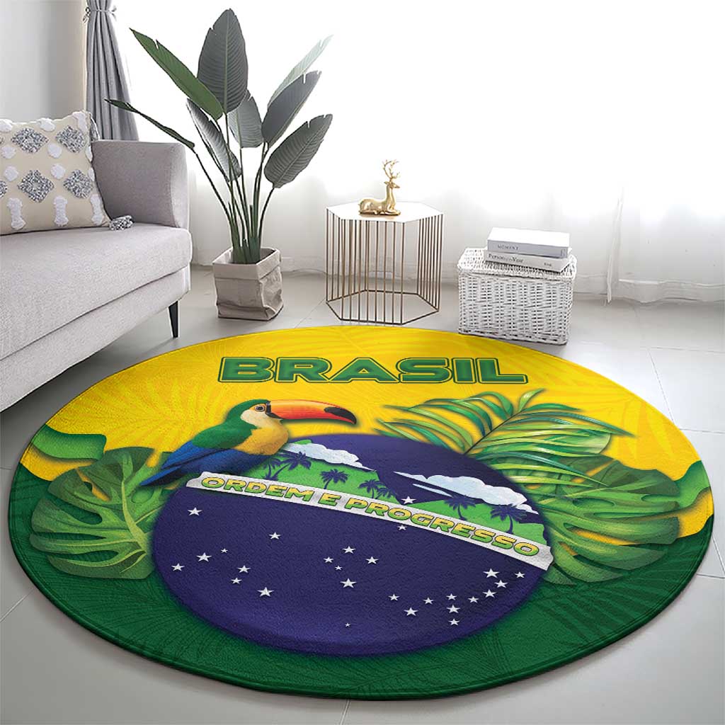 Brazil Round Carpet Toco Toucan Tropical Vibes - Wonder Print Shop