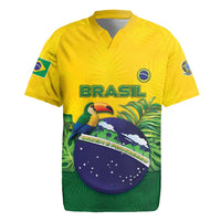 Personalized Brazil Rugby Jersey Toco Toucan Tropical Vibes - Wonder Print Shop