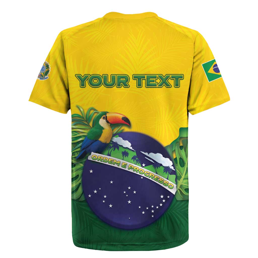 Personalized Brazil Rugby Jersey Toco Toucan Tropical Vibes - Wonder Print Shop