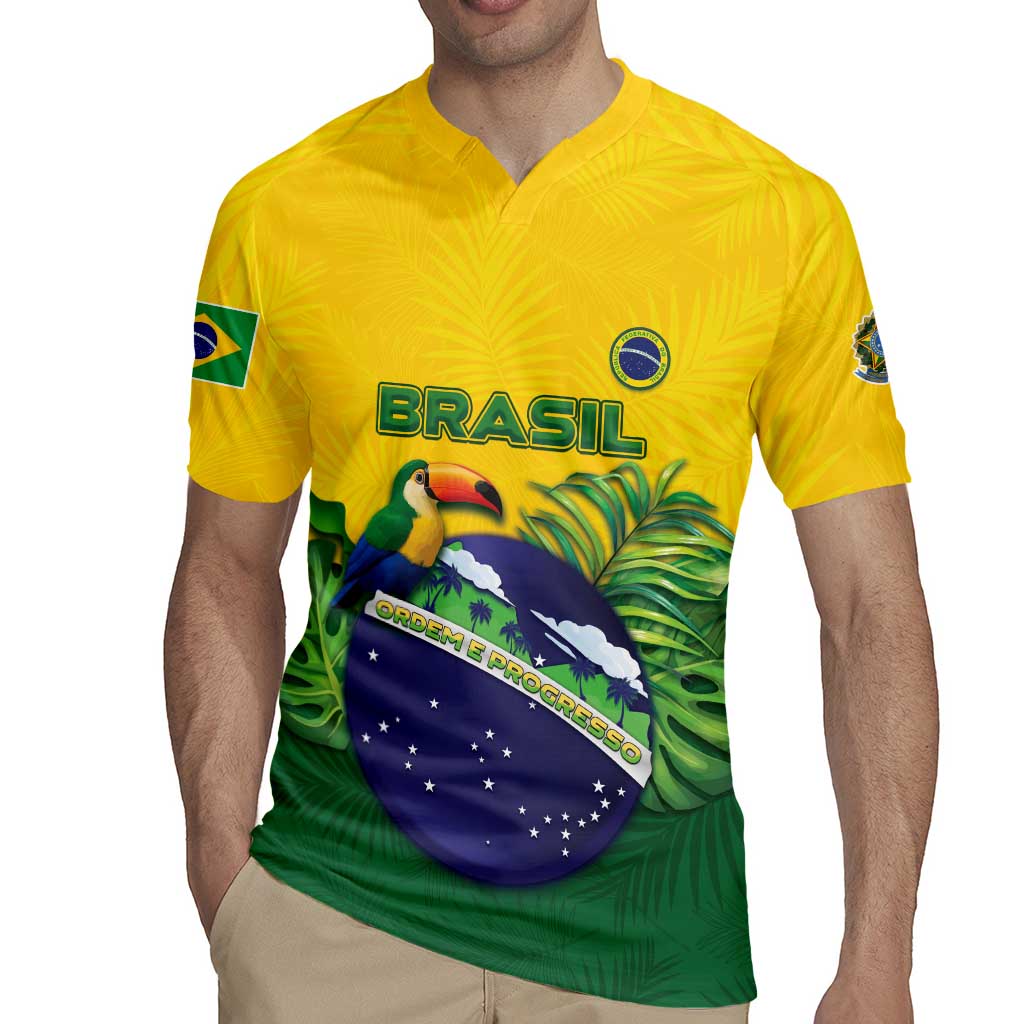 Personalized Brazil Rugby Jersey Toco Toucan Tropical Vibes - Wonder Print Shop