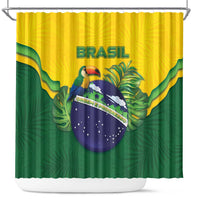Brazil Shower Curtain Toco Toucan Tropical Vibes - Wonder Print Shop