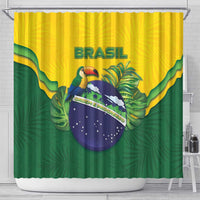 Brazil Shower Curtain Toco Toucan Tropical Vibes - Wonder Print Shop