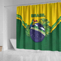 Brazil Shower Curtain Toco Toucan Tropical Vibes - Wonder Print Shop