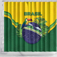 Brazil Shower Curtain Toco Toucan Tropical Vibes - Wonder Print Shop