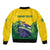 Personalized Brazil Sleeve Zip Bomber Jacket Toco Toucan Tropical Vibes - Wonder Print Shop