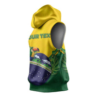 Personalized Brazil Sleeveless Hoodie Toco Toucan Tropical Vibes - Wonder Print Shop