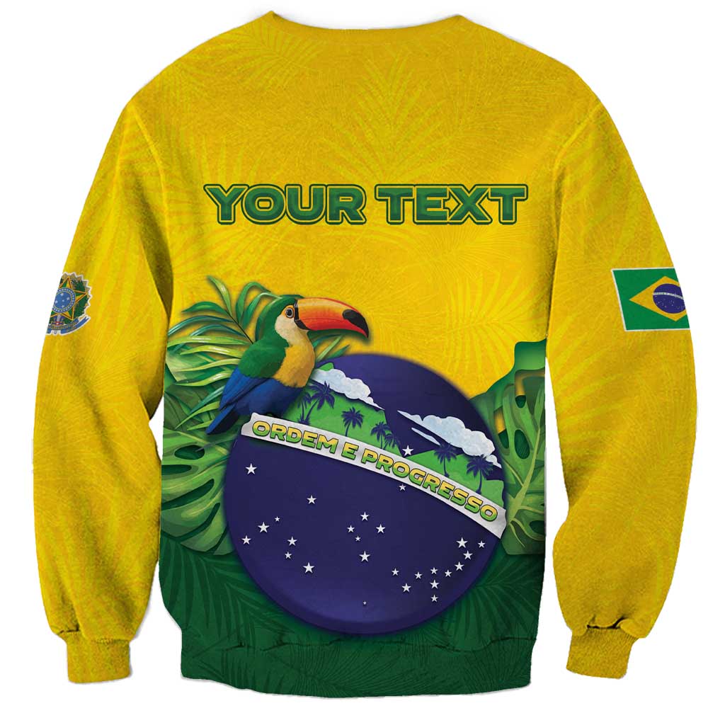 Personalized Brazil Sweatshirt Toco Toucan Tropical Vibes - Wonder Print Shop
