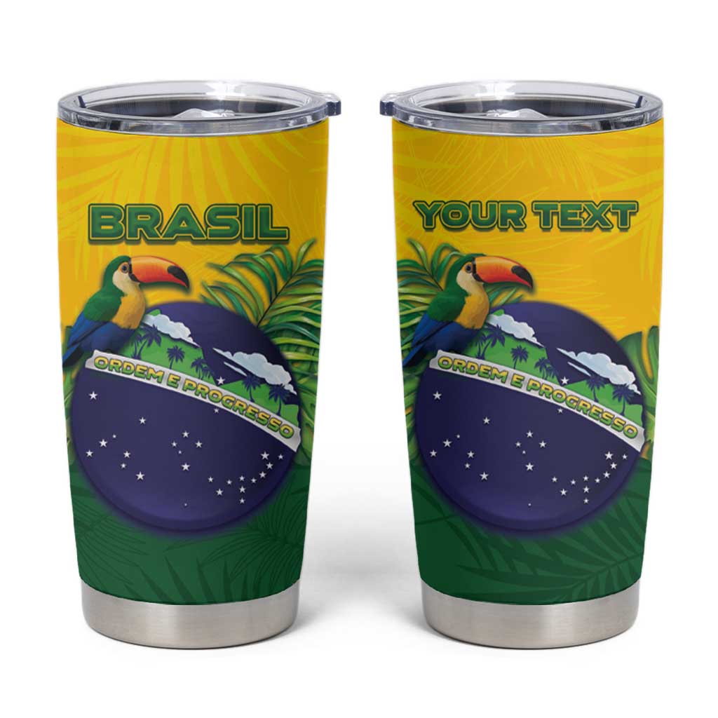 Personalized Brazil Tumbler Cup Toco Toucan Tropical Vibes - Wonder Print Shop