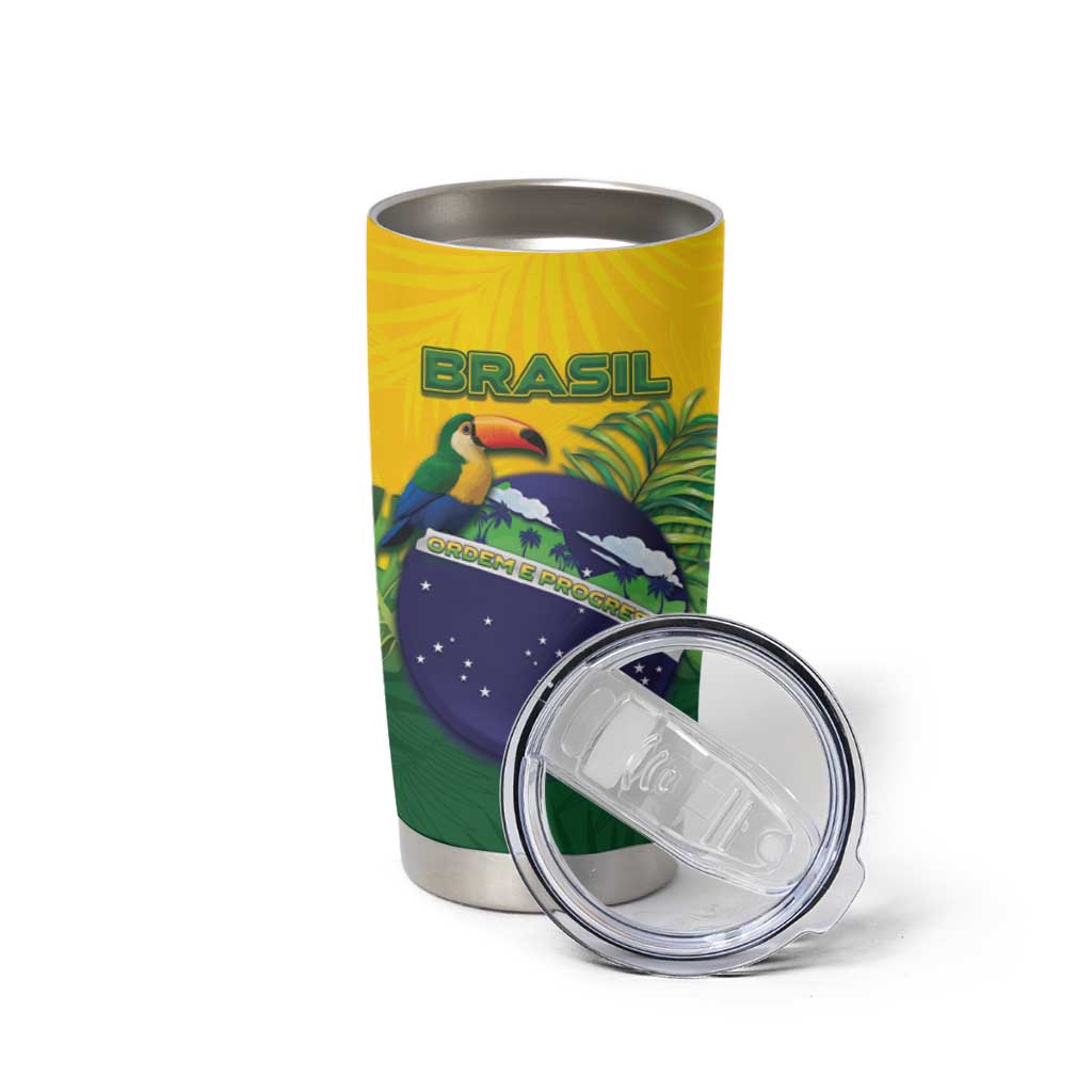 Personalized Brazil Tumbler Cup Toco Toucan Tropical Vibes - Wonder Print Shop