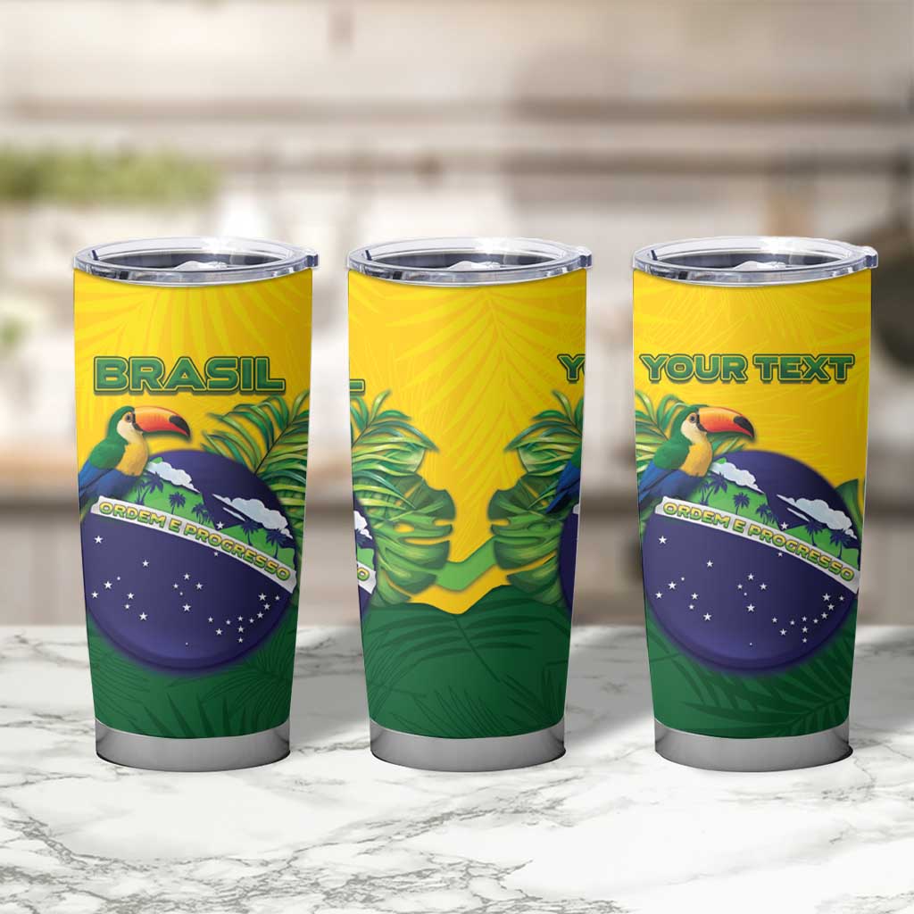 Personalized Brazil Tumbler Cup Toco Toucan Tropical Vibes - Wonder Print Shop