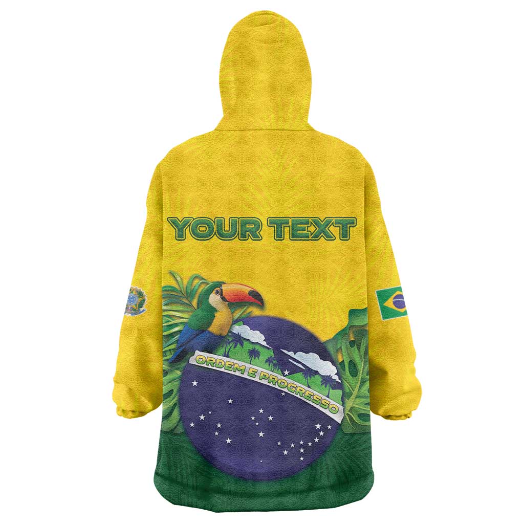 Personalized Brazil Wearable Blanket Hoodie Toco Toucan Tropical Vibes - Wonder Print Shop