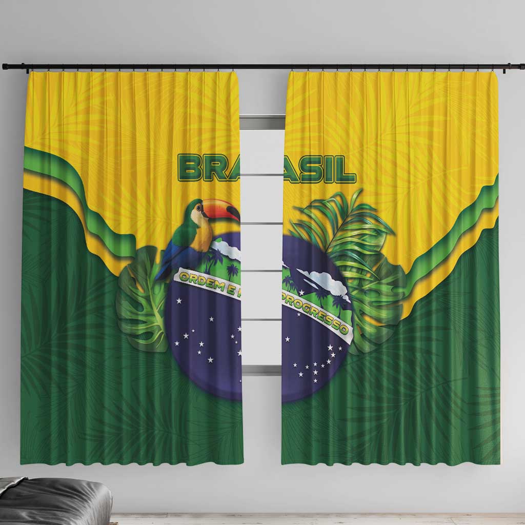 Brazil Window Curtain Toco Toucan Tropical Vibes - Wonder Print Shop