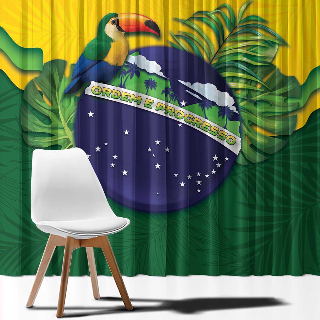 Brazil Window Curtain Toco Toucan Tropical Vibes - Wonder Print Shop
