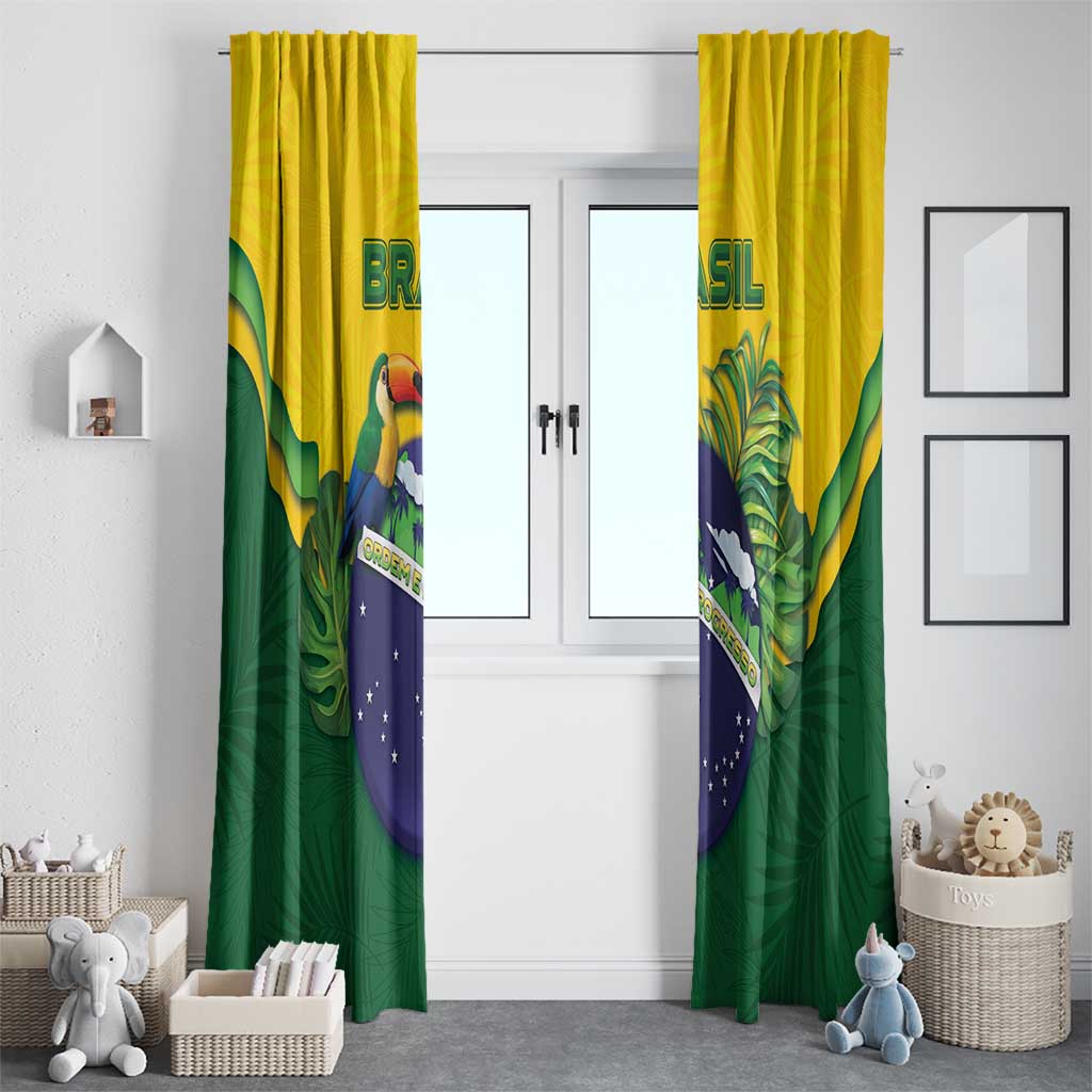 Brazil Window Curtain Toco Toucan Tropical Vibes - Wonder Print Shop