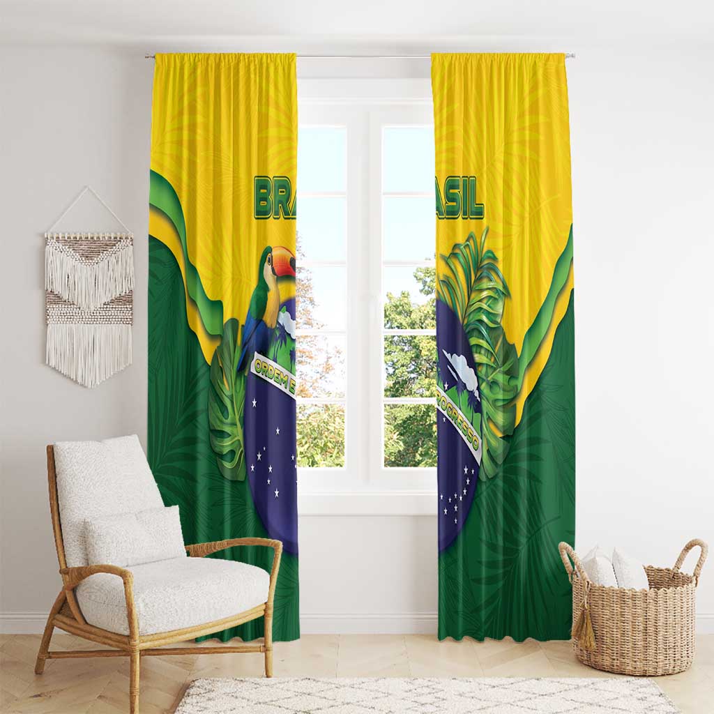 Brazil Window Curtain Toco Toucan Tropical Vibes - Wonder Print Shop