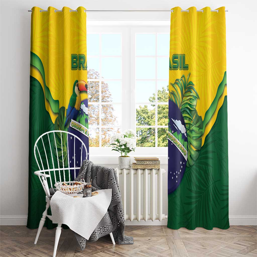 Brazil Window Curtain Toco Toucan Tropical Vibes - Wonder Print Shop