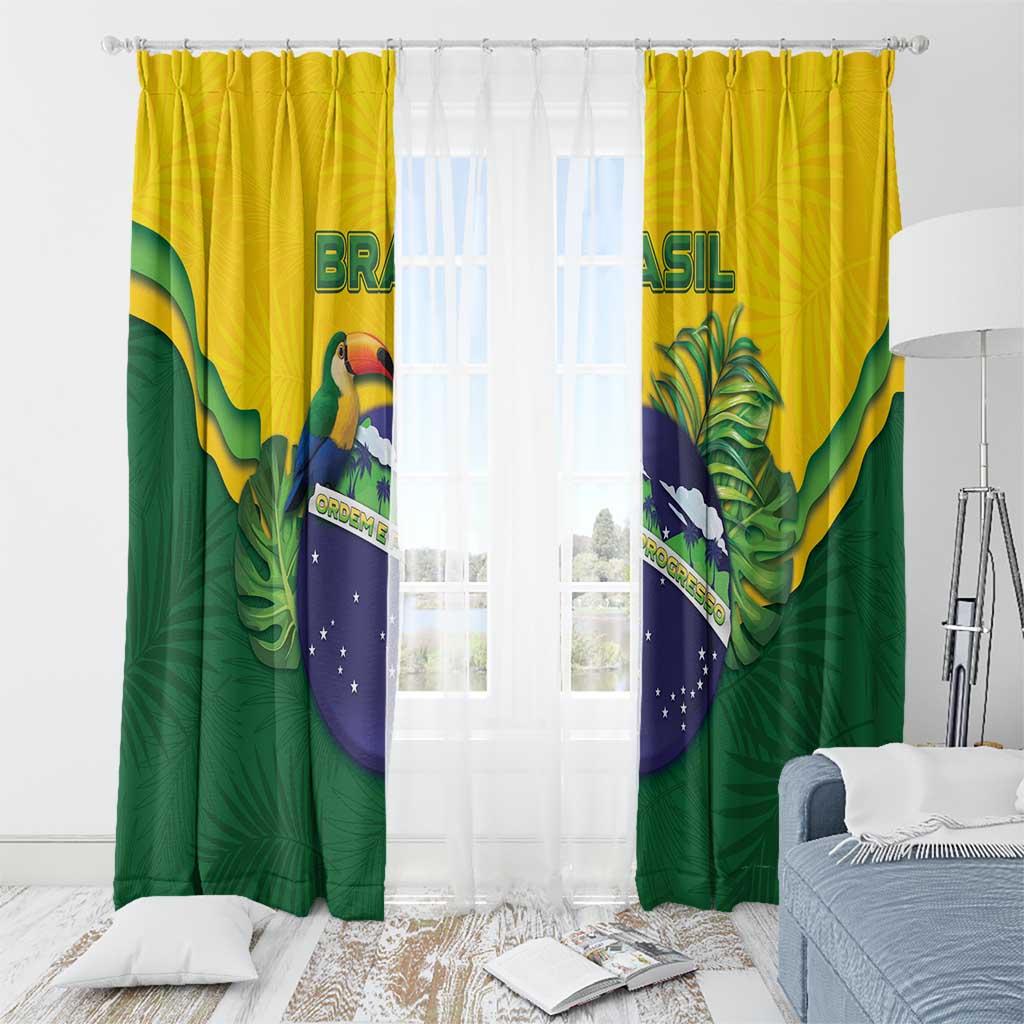 Brazil Window Curtain Toco Toucan Tropical Vibes - Wonder Print Shop