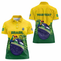 Personalized Brazil Women Polo Shirt Toco Toucan Tropical Vibes - Wonder Print Shop