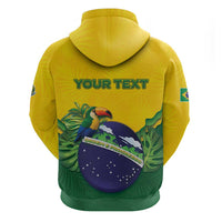 Personalized Brazil Zip Hoodie Toco Toucan Tropical Vibes - Wonder Print Shop