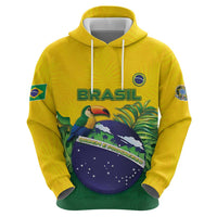 Personalized Brazil Zip Hoodie Toco Toucan Tropical Vibes - Wonder Print Shop